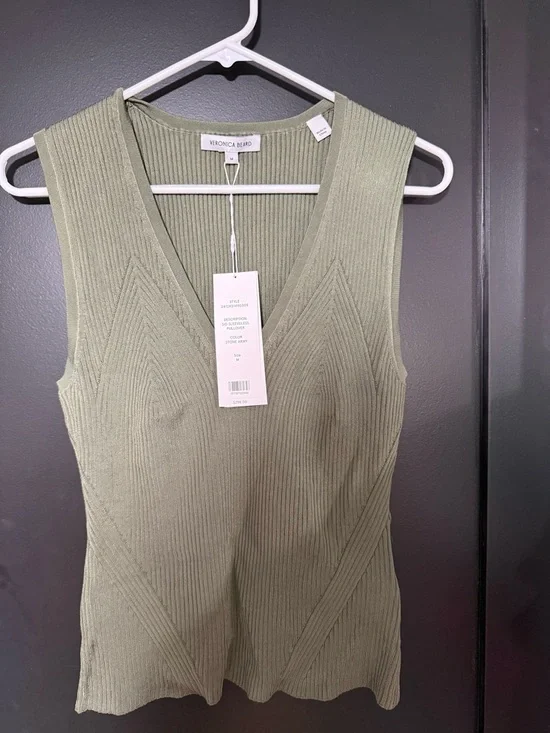 Veronica Beard Sid top in stone army NWT - Picture 2 of 4